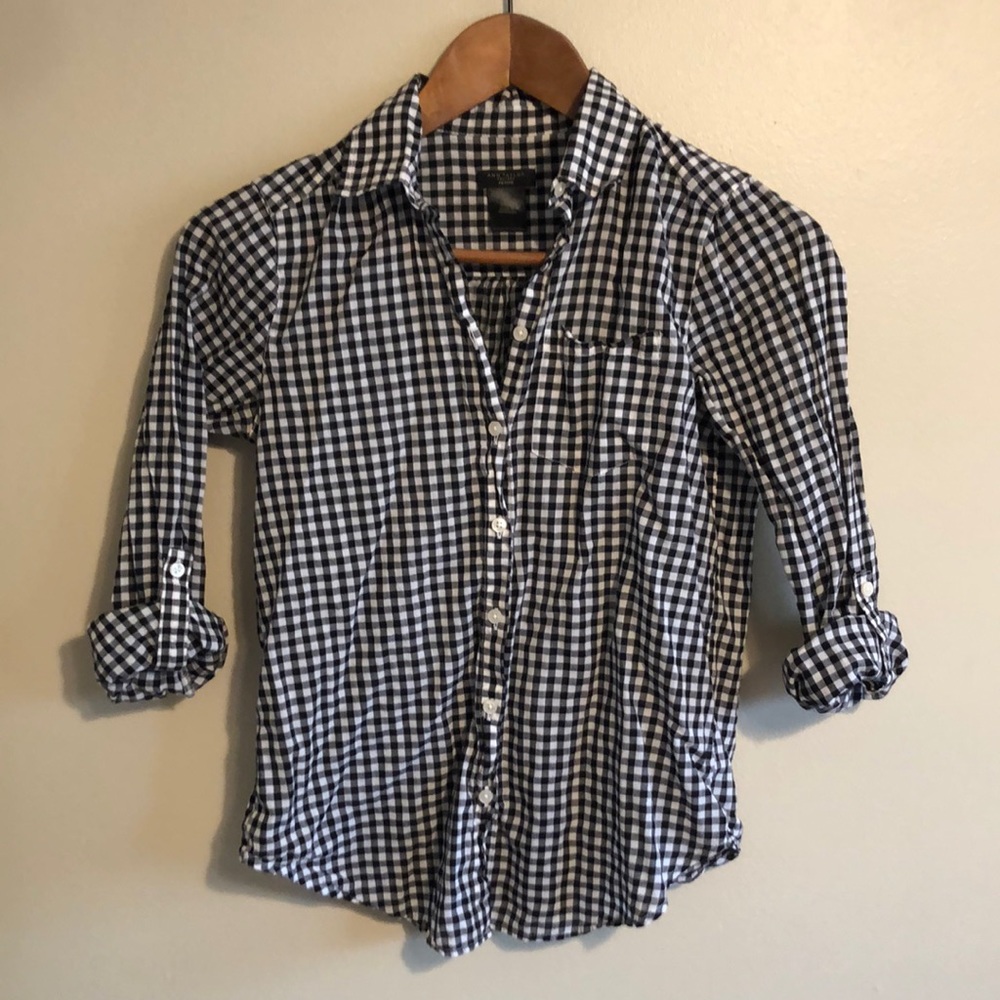 Gingham button down shirt